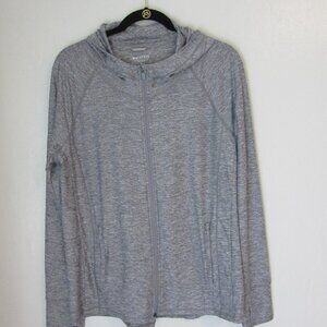 ATHLETA Gray Long Sleeve Size Large Athletic Wear Hoodie